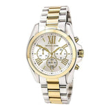  Shop Authentic Michael Kors Bradshaw Chronograph Silver Dial Two Tone Steel Strap Watch For Women - MK5912 - Luxxuri