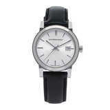  Shop Authentic Burberry The City Silver Dial Black Leather Strap Watch for Women - BU9106 - Luxxuri
