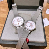  Shop Authentic Calvin Klein Minimal White Dial Silver Mesh Bracelet Watch for Women - K3M52152 - Luxxuri