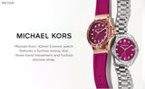  Shop Authentic Michael Kors Everest Pave Crystals Pink Dial Pink Rubber Strap Watch for Women - MK7441 - Luxxuri
