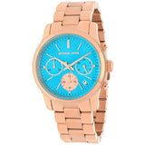  Shop Authentic Michael Kors Runway Chronograph Turquoise Dial Rose Gold Steel Strap Watch For Women - MK6164 - Luxxuri