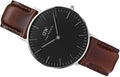  Shop Authentic Daniel Wellington Classic Bristol Black Dial Brown Leather Strap Watch For Men - DW00100143 - Luxxuri