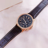  Shop Authentic Citizen Eco Drive Calendrier Black Dial Brown Leather StrapWatch For Men - BU2023-12E - Luxxuri