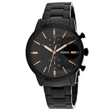  Shop Authentic Fossil Townsman Chronograph Black Dial Black Steel Strap Watch for Men - FS5379 - Luxxuri