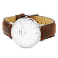  Shop Authentic Daniel Wellington Classic St Mawes White Dial Brown Leather Strap Watch For Men - DW00100021 - Luxxuri