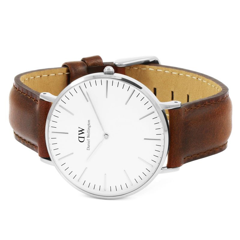  Shop Authentic Daniel Wellington Classic St Mawes White Dial Brown Leather Strap Watch For Men - DW00100021 - Luxxuri