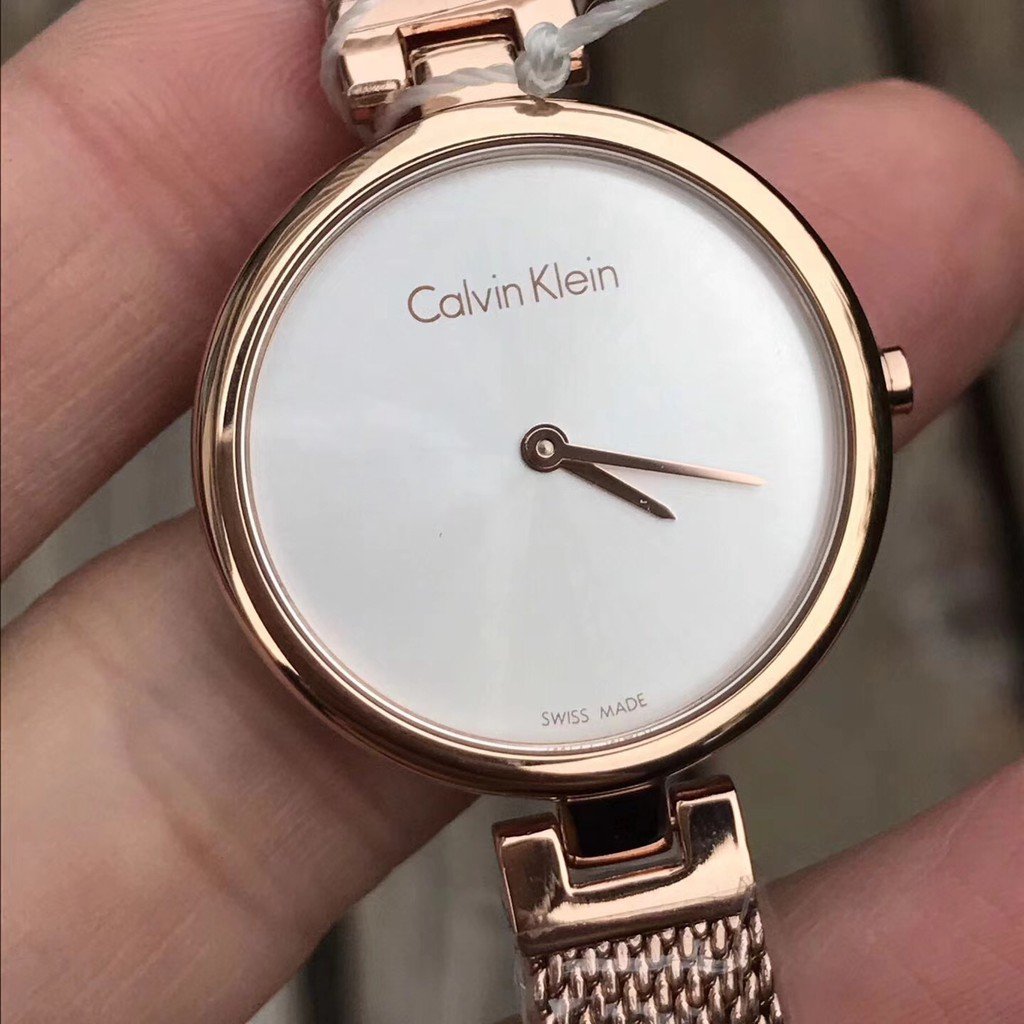  Shop Authentic Calvin Klein Authentic White Dial Silver Mesh Bracelet Watch for Women - K8G23126 - Luxxuri