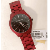  Shop Authentic Michael Kors Slim Runway Quartz Black Dial Red Steel Strap Watch for Men - MK8712 - Luxxuri