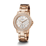  Shop Authentic Guess Crown Jewel Multifunction Diamonds White Dial Rose Gold Steel Strap Watch For Women - GW0410L3 - Luxxuri