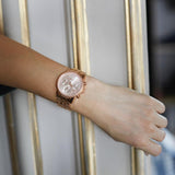  Shop Authentic Michael Kors Ritz Chronograph Rose Gold Dial Rose Gold Steel Strap Watch for Women - MK6077 - Luxxuri