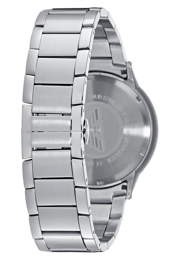  Shop Authentic Emporio Armani Meccanico Automatic Blue Dial Silver Steel Strap Watch For Men - AR60059 - Luxxuri