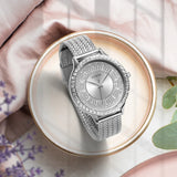  Shop Authentic Guess Soiree Diamonds Silver Dial Silver Mesh Bracelet Watch for Women - GW0402L1 - Luxxuri