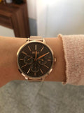  Shop Authentic Hugo Boss Symphony Grey Dial Gold Mesh Bracelet Watch for Women - 1502424 - Luxxuri