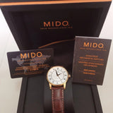 Shop Authentic Mido Baroncelli III Automatic Silver Dial Brown Leather Strap Watch For Men - M8600.2.21.8 - Luxxuri