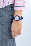  Shop Authentic Guess Athena White Dial White Dial Blue Rubber Strap Watch For Women - GW0030L5 - Luxxuri