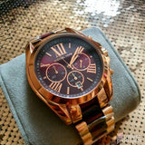  Shop Authentic Michael Kors Bradshaw Burgundy Dial Two Tone Steel Strap Watch for Women - MK6270 - Luxxuri