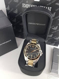  Shop Authentic Emporio Armani Quartz Black Dial Two Tone Steel Strap Watch For Men - AR80017 - Luxxuri