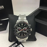  Shop Authentic Hugo Boss Allure Chronograph Black Dial Silver Steel Strap Watch for Men - 1513922 - Luxxuri