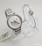  Shop Authentic Michael Kors Melissa Quartz Silver Dial Silver Steel Strap Watch for Women - MK1055 - Luxxuri