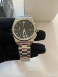  Shop Authentic Emporio Armani Federico Chronograph Black Dial Silver Steel Strap Watch For Men - AR11560 - Luxxuri