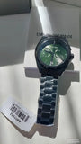  Shop Authentic Emporio Armani Federico Chronograph Green Dial Black Steel Strap Watch For Men - AR11562 - Luxxuri
