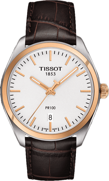  Shop Authentic Tissot T Classic PR 100 Quartz White Dial Brown Leather Strap Watch for Men - T101.410.26.031.00 - Luxxuri