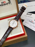  Shop Authentic Tissot Carson Premium Chronograph Silver Dial Brown Leather Strap Watch For Men - T122.417.36.033.00 - Luxxuri