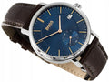  Shop Authentic Hugo Boss Corporal Blue Dial Brown Leather Strap Watch for Men - 151363 - Luxxuri