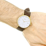  Shop Authentic Hugo Boss Corporal White Dial Brown Leather Strap Watch for Men - 1513640 - Luxxuri