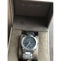 Burberry The City Black Dial Silver Steel Strap Watch for Men - BU9351