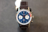  Shop Authentic Breitling Top Time B01 Shelby Cobra Blue Dial Brown Leather Strap Watch for Men - AB01763A1C1X1 - Luxxuri