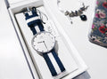  Shop Authentic Daniel Wellington Classy Glasgow White Dial Two Tone Nylon Strap Watch For Women - DW00100082 - Luxxuri