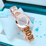  Shop Authentic Movado Bold Crystal Pave Rose Gold Dial Rose Gold Steel Strap Watch For Women - 3600493 - Luxxuri