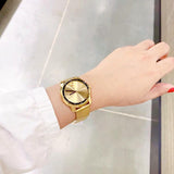  Shop Authentic Movado Bold Gold Dial Gold Mesh Bracelet Watch for Women - 3600242 - Luxxuri