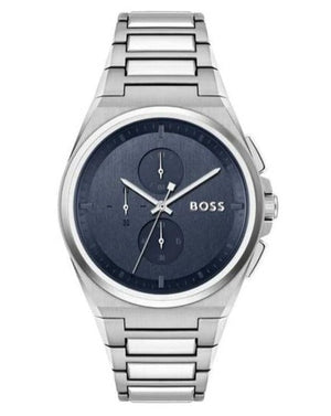  Shop Authentic Hugo Boss Steer Chronograph Blue Dial Silver Steel Strap Watch For Men - 1514048 - Luxxuri
