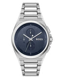  Shop Authentic Hugo Boss Steer Chronograph Blue Dial Silver Steel Strap Watch For Men - 1514048 - Luxxuri
