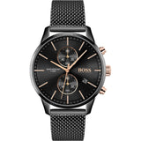  Shop Authentic Hugo Boss Associate Black Dial Black Mesh Bracelet Watch for Men - 1513769 - Luxxuri