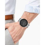  Shop Authentic Hugo Boss Peak Black Dial Silver Steel Strap Watch for Men - 1513762 - Luxxuri
