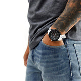  Shop Authentic Hugo Boss Velocity Black Dial White Rubber Strap Watch for Men - 1513718 - Luxxuri