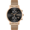 Shop Authentic Hugo Boss Integrity Black Dial Gold Mesh Bracelet Watch for Men - 1513808 - Luxxuri