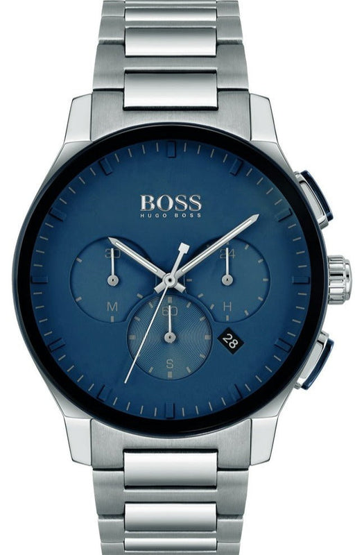  Shop Authentic Hugo Boss Peak Chronograph Blue Dial Silver Steel Strap Watch for Men - 1513763 - Luxxuri