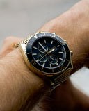  Shop Authentic Hugo Boss Ocean Edition Black Dial Gold Mesh Bracelet Watch for Men - 1513703 - Luxxuri