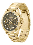  Shop Authentic Hugo Boss Troper Chronograph Green Dial Gold Steel Strap Watch For Men - 1514059 - Luxxuri