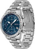  Shop Authentic Hugo Boss Talent Blue Dial Silver Steel Strap Watch for Men - 1513582 - Luxxuri