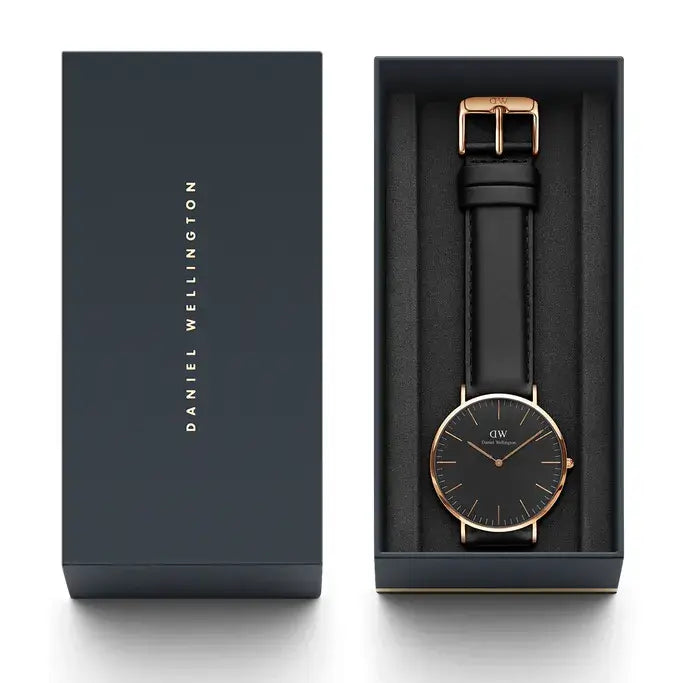  Shop Authentic Daniel Wellington Classic Sheffield Black Dial Black Leather Strap Watch For Men - DW00100127 - Luxxuri