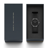 Shop Authentic Daniel Wellington Petite Ashfield Black Dial Black Mesh Strap Watch For Women - DW00100202 - Luxxuri