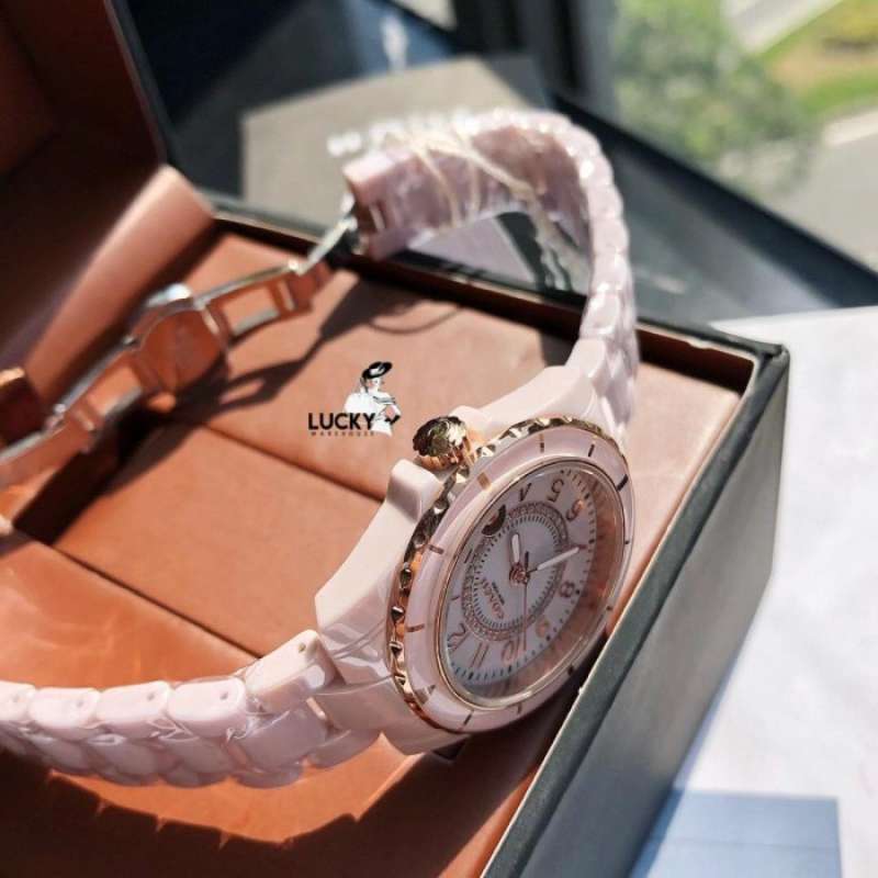 Coach Preston Pink Dial Pink Steel Strap Watch for Women - 14503463