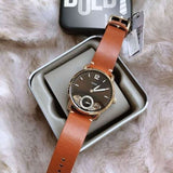  Shop Authentic Fossil The Commuter Twist Black Dial Brown Leather Strap Watch for Men -  ME1166 - Luxxuri