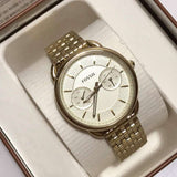  Shop Authentic Fossil Tailor Gold Dial Gold Steel Strap Watch for Women - ES3714 - Luxxuri