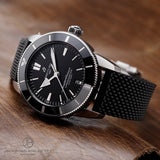  Shop Authentic Breitling Superocean Heritage B20 Automatic 44 Black Dial Black Mesh Bracelet Watch for Men - AB2030121B1S1 - Luxxuri